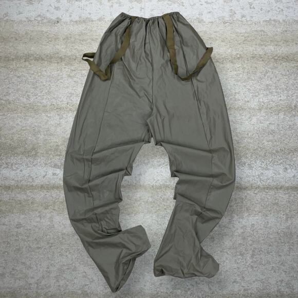 Vintage 90s Military Waders Mens L Green 100% Polyvinyl Chloride Waterproof - Picture 1 of 8